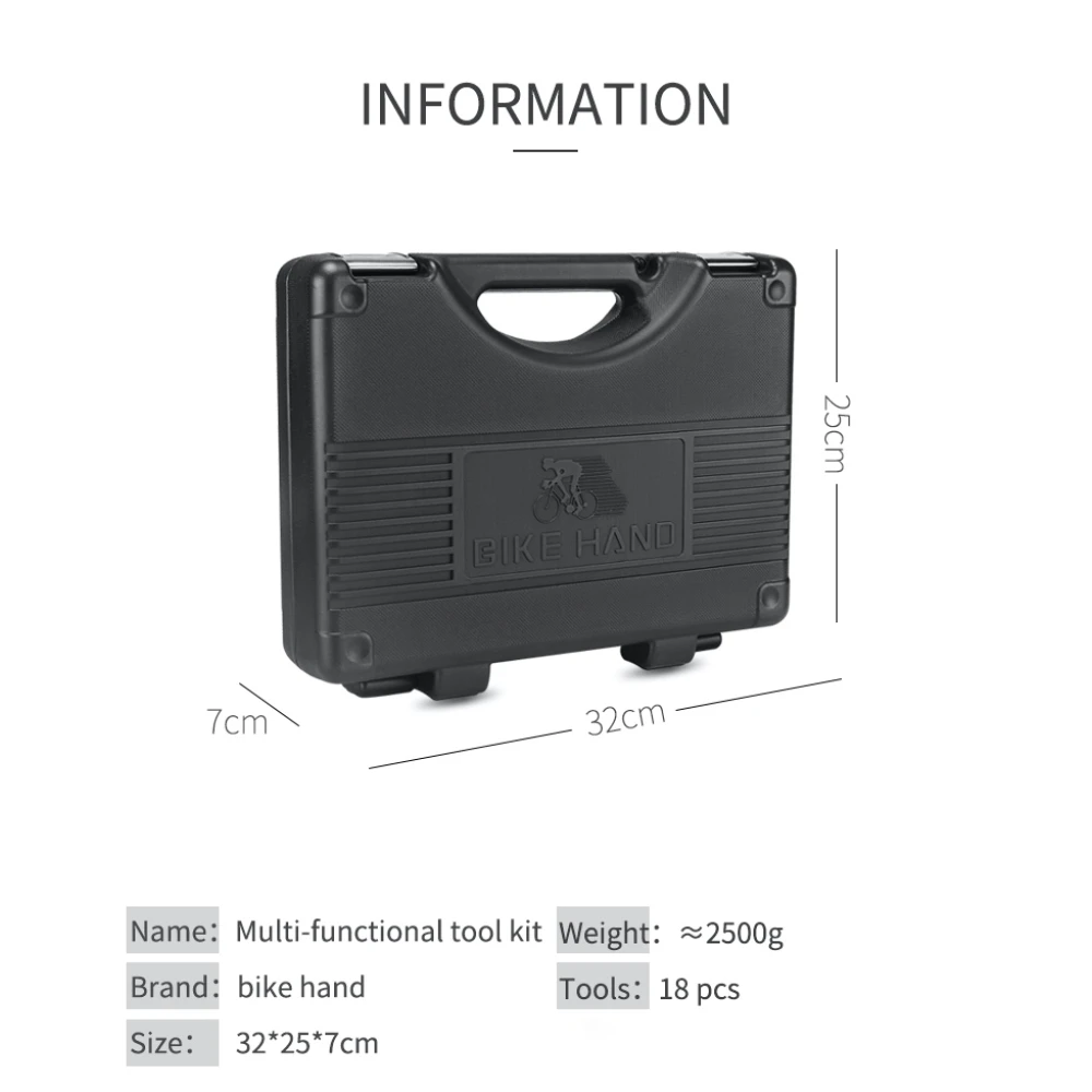 Bikehand 18 in 1 dviračio įrankių rinkinys
