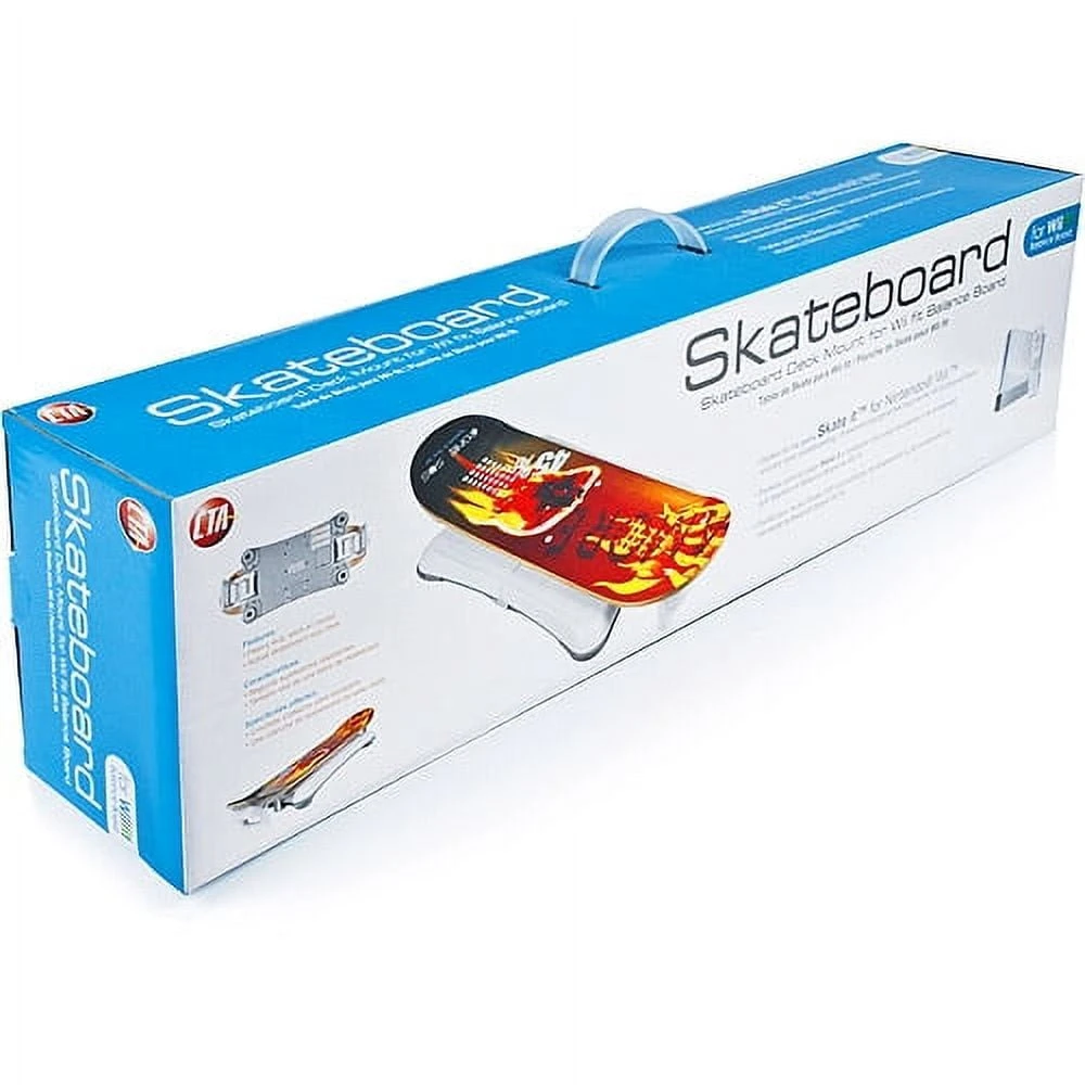 Vista del skate para Wii Fit BalanceBoard en uso con consola Nintendo Wii