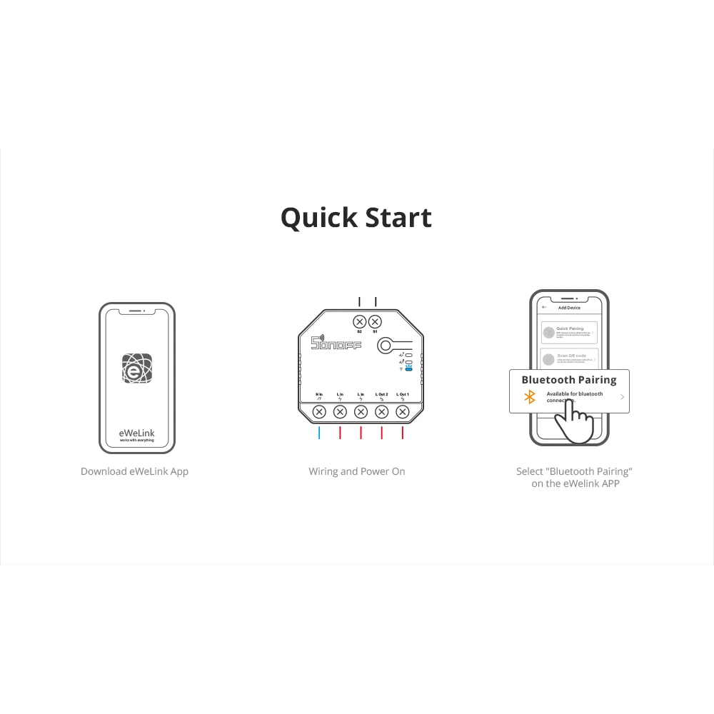 SONOFF DUAL R3 išmanus dvigubas jungiklis su galios matavimu