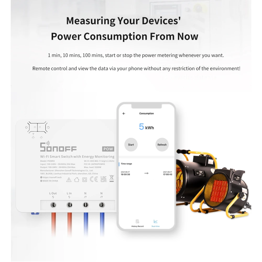 SONOFF Pow R3 – išmanusis WiFi jungiklis su stebėjimu