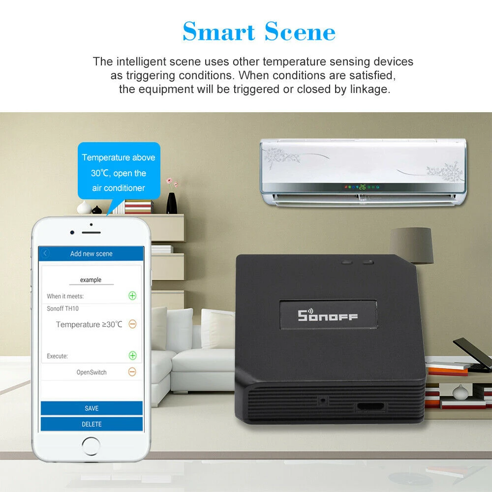 Sonoff RF Bridge 433MHz WiFi belaidis, suderinamas su Alexa ir Google Home