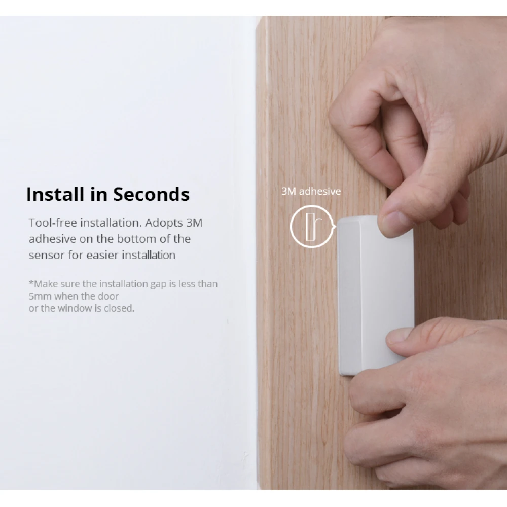 SONOFF SDW2 WiFi belaidis durų ir langų atidarymo jutiklis