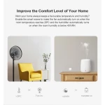 SONOFF SNZB-02 sensor de temperatura y humedad ZigBee en uso doméstico