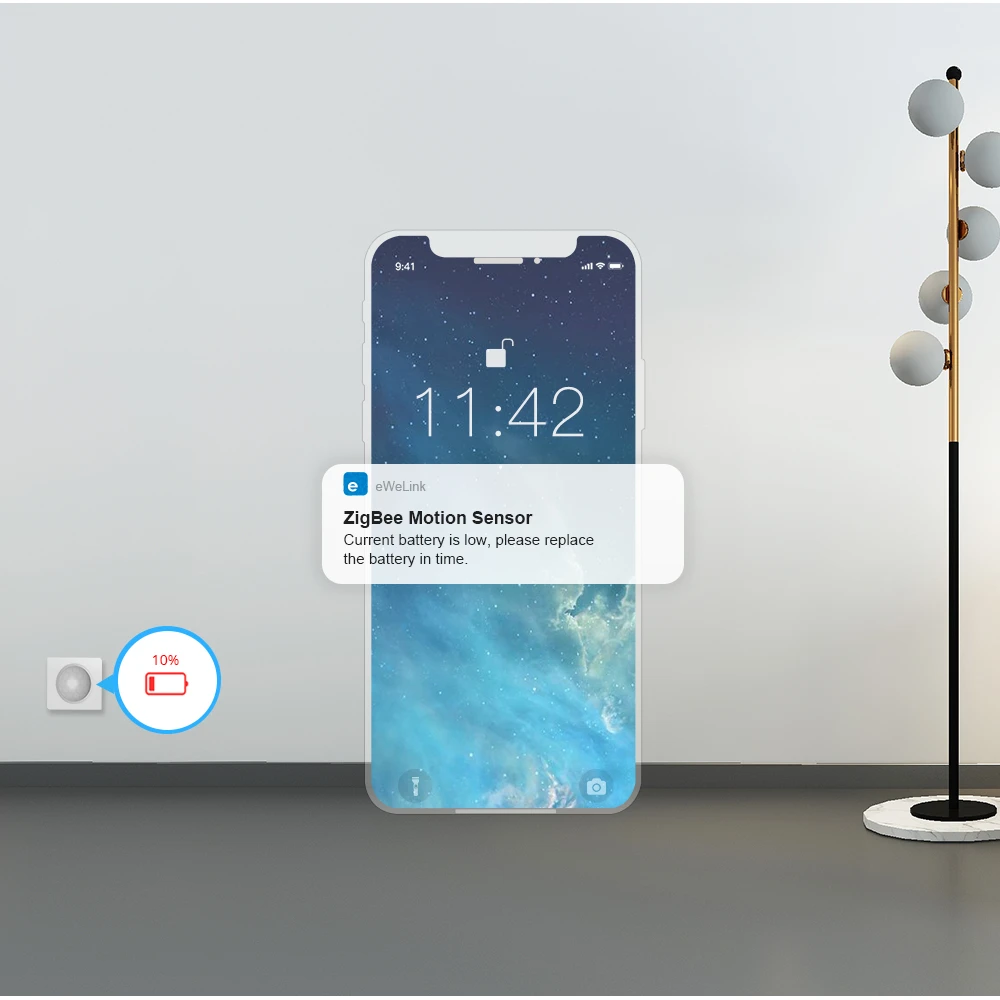 SONOFF SNZB-03 ZigBee judesio jutiklis – išmanus valdymas ir tikslus aptikimas