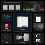 SONOFF ZBMINI ZigBee išmanusis mini jungiklis šviesos valdymui 2 krypčių