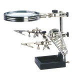 Elektronikos litavimo laikiklis su lupa ir laikikliu lituokliui