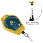 Vista lateral del soporte retráctil para herramientas eléctricas con accesorios de instalación