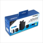 Soporte desmontado mostrando las cinco piezas plásticas