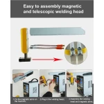 SUNKKO 738AL: taškinio suvirinimo aparatas 18650 ličio baterijoms