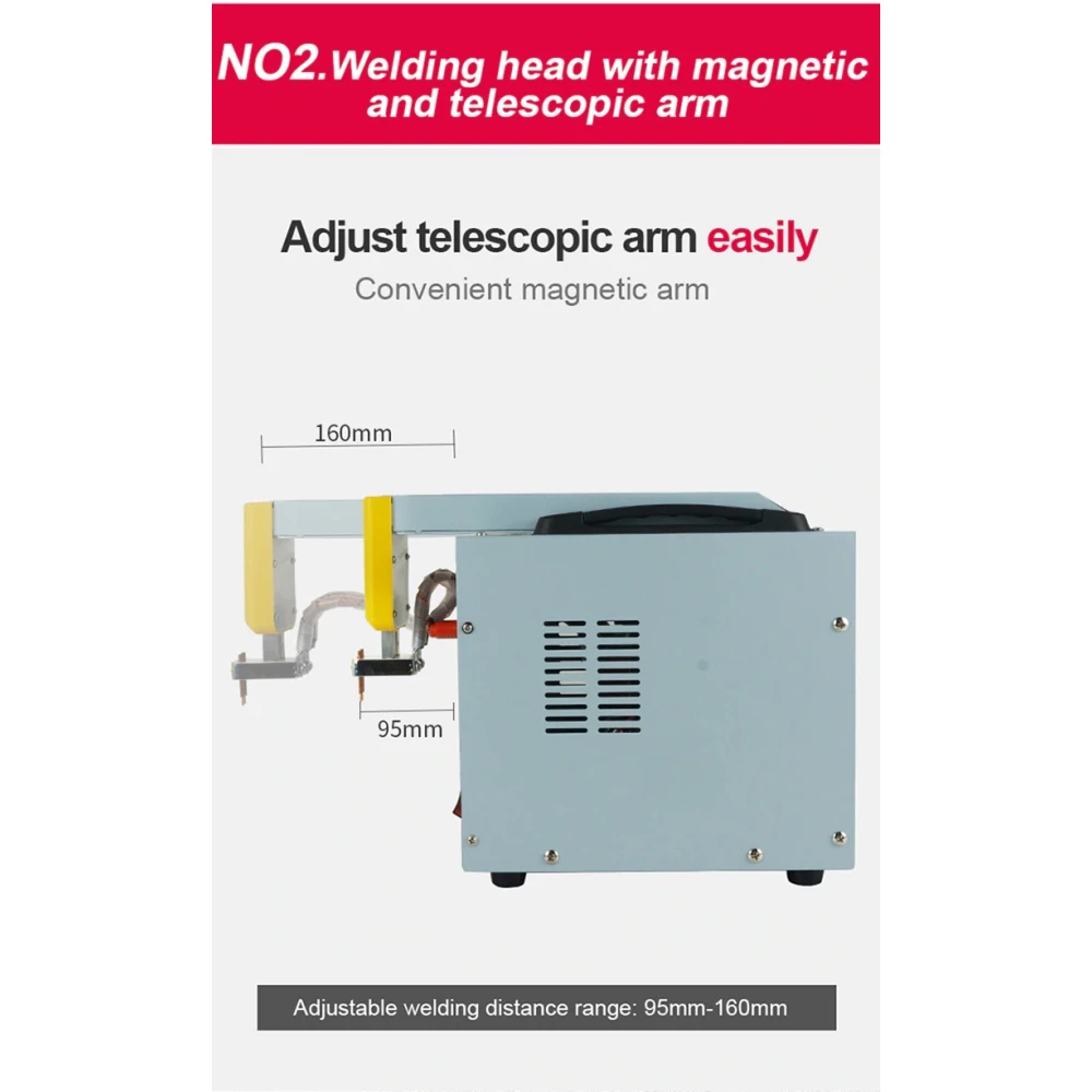 SUNKKO 738AL: taškinio suvirinimo aparatas 18650 ličio baterijoms