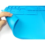 Tapete silicona para reparación de teléfonos móviles y ordenadores con superficie resistente al calor