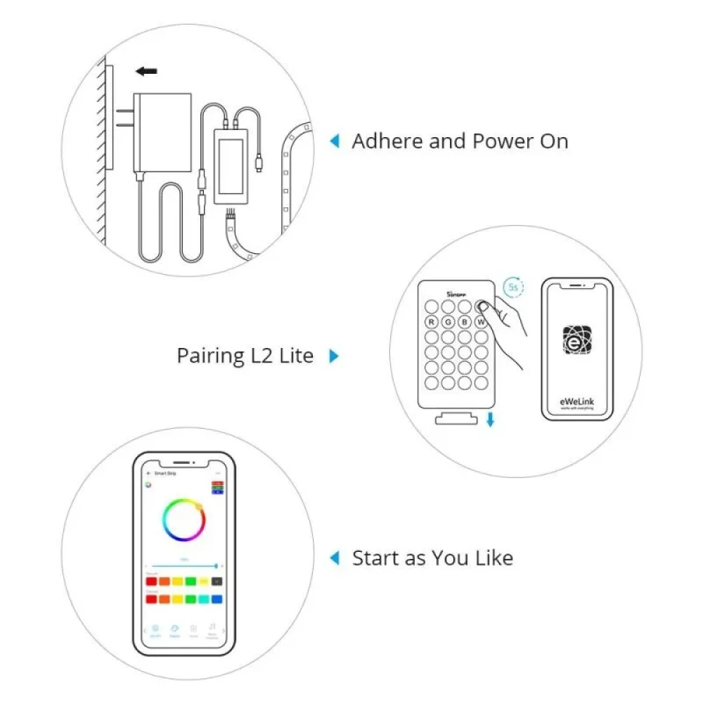 SONOFF L2 Lite 5 m išmanioji WiFi LED juosta