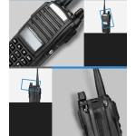 Walkie Talkie Baofeng UV82 con doble botón para hablar en mano