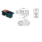 Zócalo de alimentación AC03A con brackets para montaje